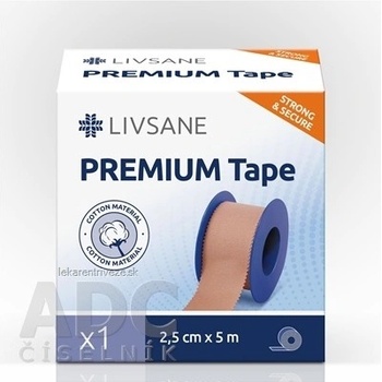 Livsane Fixačná Páska Premium 2,5cm x 5m, béžová, cievka, 1x1 ks