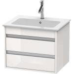 Duravit Ketho - Шкафче за умивалник 48x60x48 см, 2 чекмеджета, лъскаво бяло KT642802222 (KT642802222)
