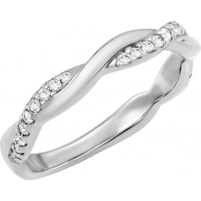 Eppi Zlatý prepletaný prsteň s diamantmi Asela R34806