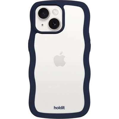 Holdit Калъф Holdit - Wavy, iPhone 13/14/15/16e, Midnight Blue/Transparent (7330985170263)