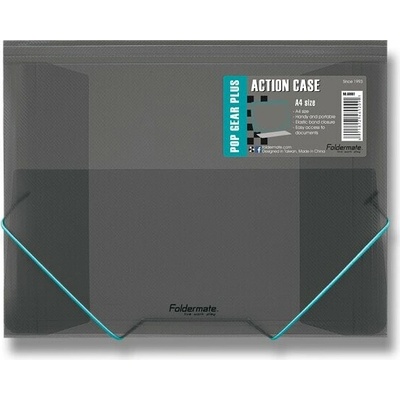 FolderMate Pop Gear Trojlopňové dosky s gumou Plus A4, dymová