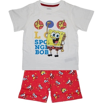 E plus M pyžamo Spongebo červené