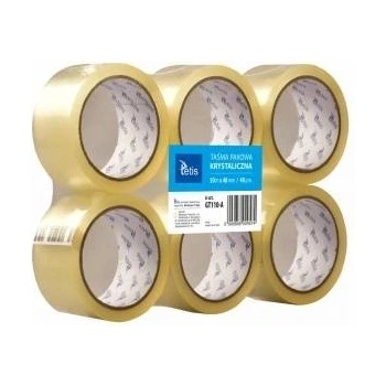 TETIS Packing Tape Crystal. 48mmx50m 6pcs GT110-A