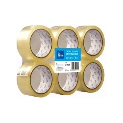 TETIS Packing Tape Crystal. 48mmx50m 6pcs GT110-A