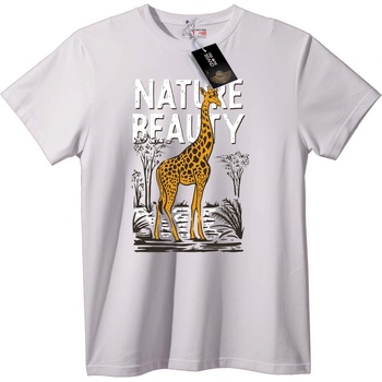 NOONEBRAND Тениска Красота на природата жираф - 4XL, White