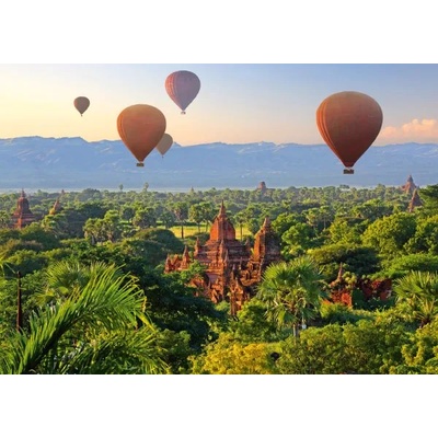 Schmidt Spiele - Puzzle Hot air balloons, Mandalay, Myanmar - 1 000 piese