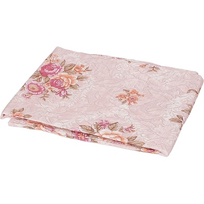 Покривка в цвят пепел от рози с цветя - елипса 140/220