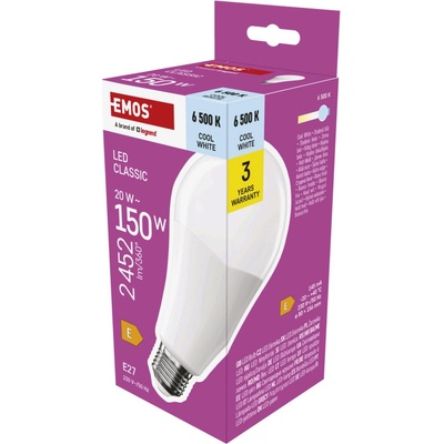EMOS LED CLS A80 20W150W 2452lm E27 CW