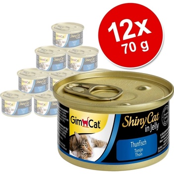 GimCat ShinyCat Jelly tuniak & krevety 12 x 70 g