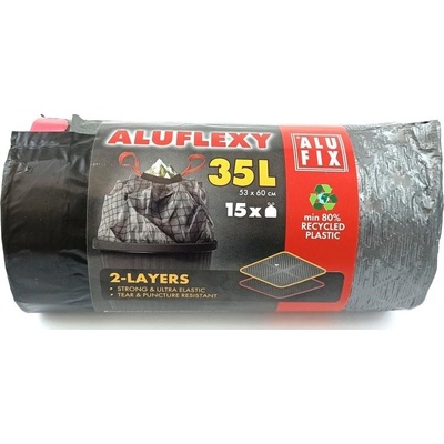 Alufix ALUFLEXY pytle zatahovací 35L 28 µm 15ks stříbrnočerné