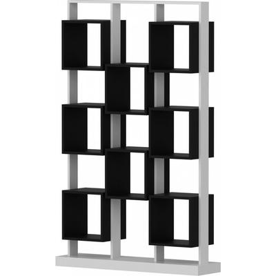 Hanah Home knižnica Edge biela/čierna