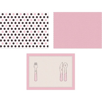 Image 1 of PartyDeco Розови хартиени подложки за хранене 6 бр