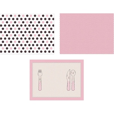 PartyDeco Розови хартиени подложки за хранене 6 бр