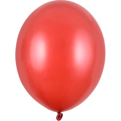 PartyDeco Balónek červený metalický 27 cm