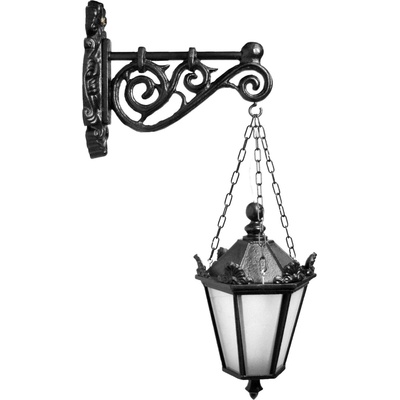 Lampa na stěnu s řetězem H 02 litinová lucerna