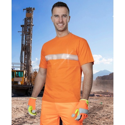 Ardon H17256 Xaver tričko s reflexním pruhem oranžová S – Zboží Dáma
