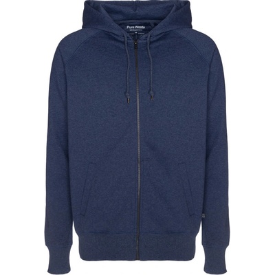 Pure Waste mikina s kapucí HJUB na zip unisex COT74HJUBo5300 navy melang