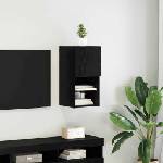 vidaXL Стенен телевизионен шкаф 30, 5 x 30 x 60 см Черния дъб (882946)