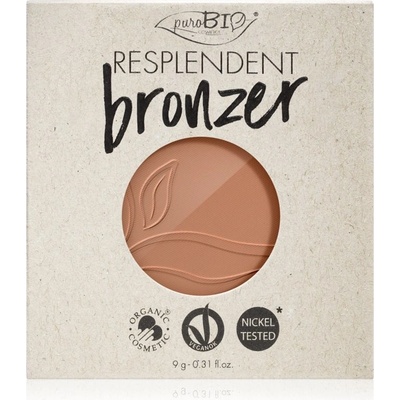 puroBIO Cosmetics Resplendent bronzer náhradná náplň 05 Warm Brown 9 g