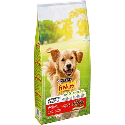 Purina Friskies Adult Dog Active with Beef 10 kg