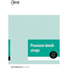 Optys 1234 provozní deník stroje