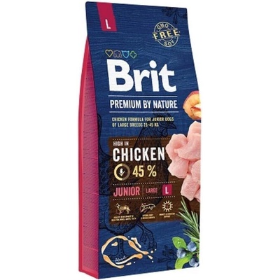 Brit Premium by Nature Junior L - За подрастващи от големи породи с 45% Пилешко