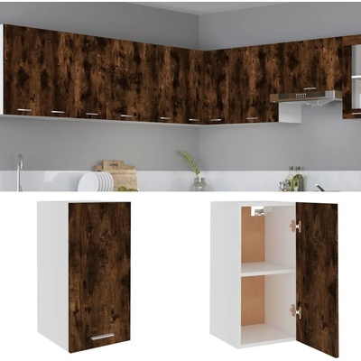 vidaXL Висящ шкаф "Lyon" опушен дъб 29, 5x31x60 см, инженерно дърво (826620)