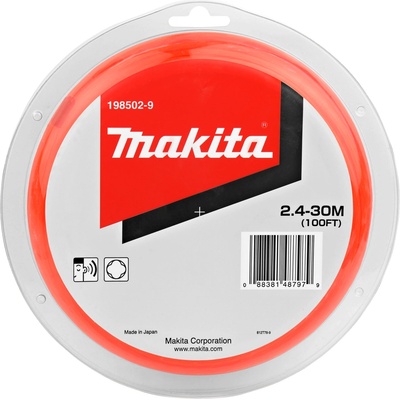 Makita Найлонова струна makita 2.4 мм, оранжева, 30 м, специална за безжични машини e-01806 (e-01806)