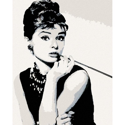 Maľovanie podľa čísel Audrey Hepburn s cigaretou
