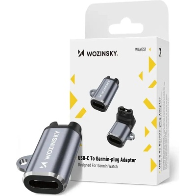 Wozinsky WAYGS1 USB-C адаптер за Garmin Smartwatch - сив (WAYGS1)