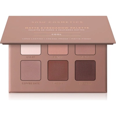 SOSU Cosmetics Matte Eyeshadow Palette палитра сенки за очи цвят Cool 6x1.3 гр
