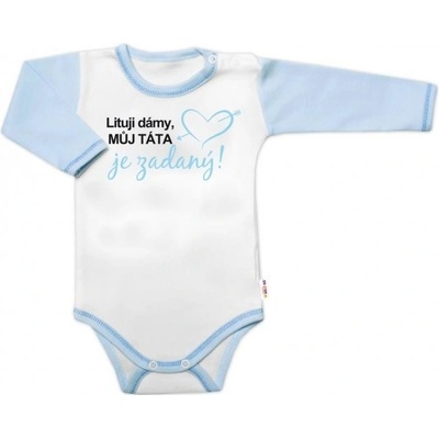 Body dl.rukáv s vtip. textom Baby Nellys Lituji dámy můj táta je zadaný