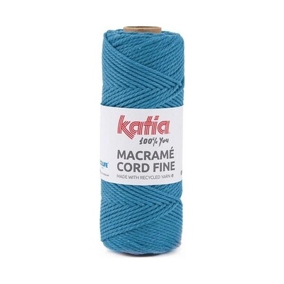 MACRAME CORD FINE 2,5mm Katia Farby MACRAME CORD FINE: 210 modrá - VÝPREDAJ