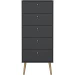 Tvilum Антрацитен висок скрин 50x120 cm Bodo - Tvilum (49128igig)