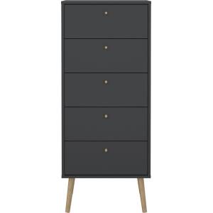 Tvilum Антрацитен висок скрин 50x120 cm Bodo - Tvilum (49128igig)