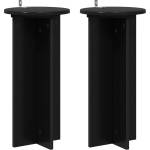 vidaXL Стойка за растения 2 бр. Черно 29, 5 x 29, 5 x 60 см (899718)