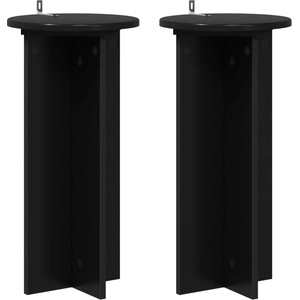vidaXL Стойка за растения 2 бр. Черно 29, 5 x 29, 5 x 60 см (899718)