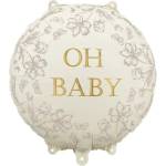 Party Deco Фолиев Балон Диск "Oh Baby", 35x35 см (FB284)