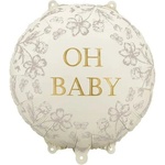 Party Deco Фолиев Балон Диск "Oh Baby", 35x35 см (FB284)