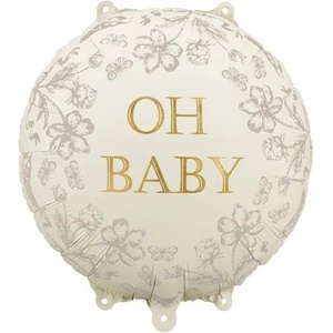 Party Deco Фолиев Балон Диск "Oh Baby", 35x35 см (FB284)