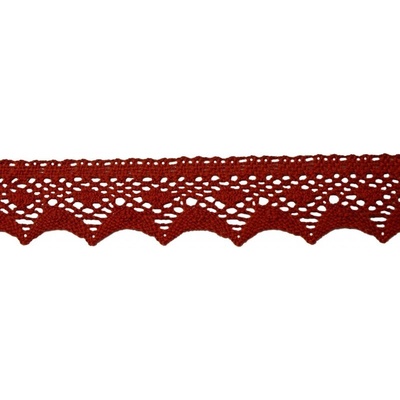 Bavlněná paličkovaná krajka 2070/40mm cihlová/5m
