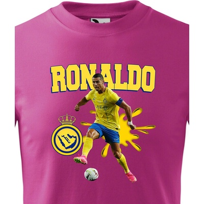 Dětské tričko Cristiano RonaldoAl Nassr PurpurováCanvas Dětské tričko Bezvatriko.cz 2241