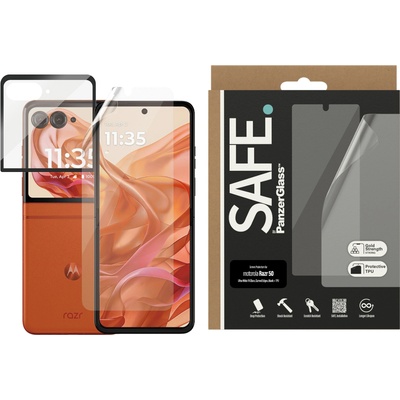 Panzer Стъклен протектор Safe за Motorola Razr 60/Razr 50/Razr Glory, Tpu+ Стъклен протектор, UWFF