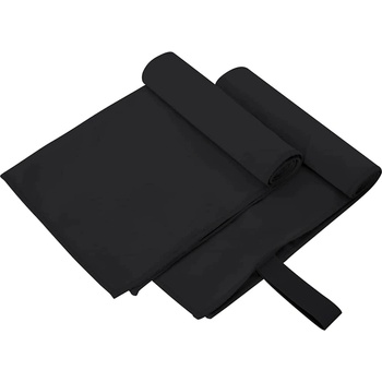 Image 1 of vidaXL Спортни кърпи 2 pcs Черно 50 x 30 cm Полиестер и полиамид (42011457)