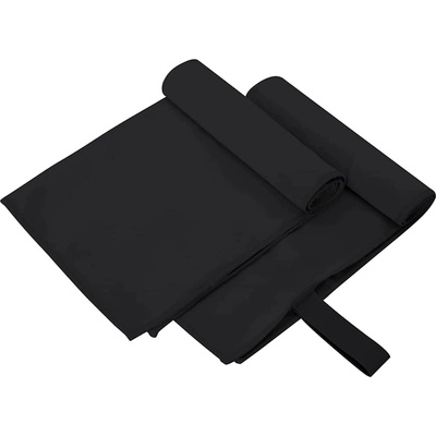 vidaXL Спортни кърпи 2 pcs Черно 50 x 30 cm Полиестер и полиамид (42011457)