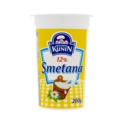 Mlékárna Kunín Smetana 12% 200 g – Zboží Mobilmania