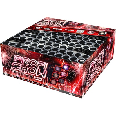 Kompaktný ohňostroj Profi show multi shape 100 rán 20 mm