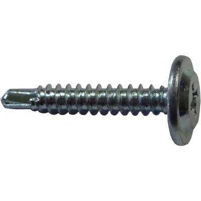 Vrut s rámovou hlavou a křížovou drážkou do plechu bílý pozink 4,2x50 - 100ks