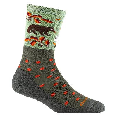 Darn Tough Dámské ponožky DarnTough Wild Life Crew Lightweight With Cushion forest - L (7,5-9 UK) 10-11,5 US