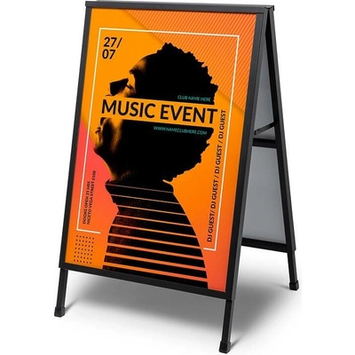 Jansen Display Ocelové áčko Slide in, plakátový formát A1, 603 x 970 mm – Hledejceny.cz